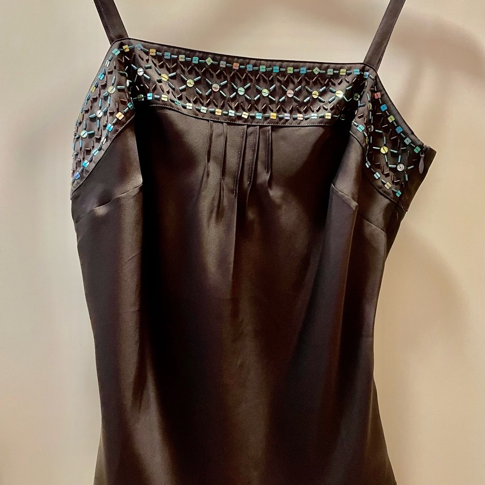 Ann Taylor LOFT - Satin Beaded top. ❤️❤️